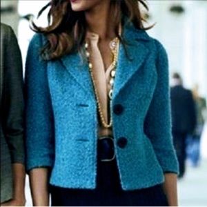 Cabi • Boucle Wool Blend Jacket Teal Blazer #186
